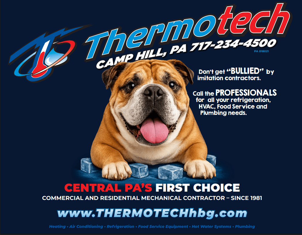 Thermotech bulldog ad with contact info